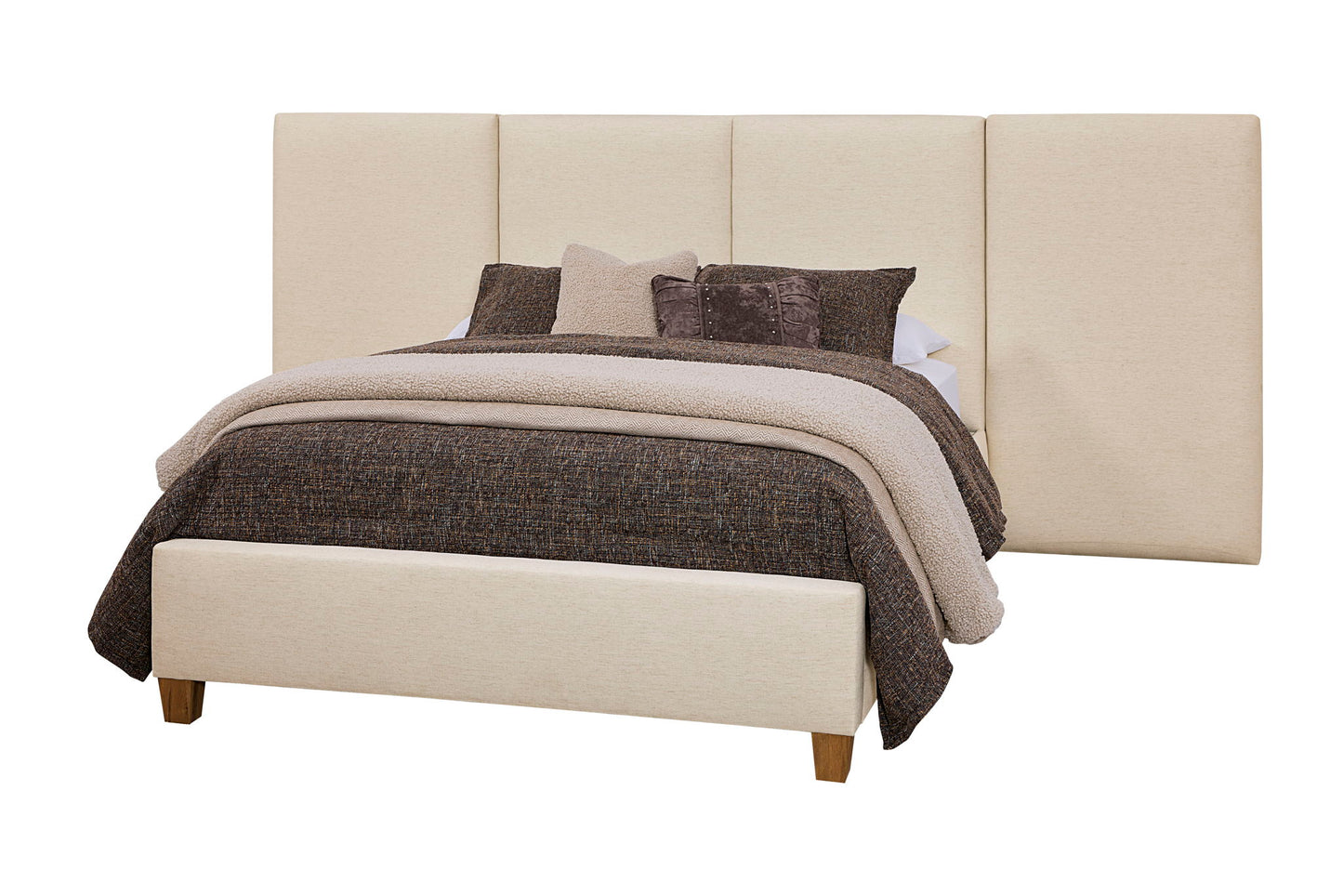 Joinery - Queen / King Wings (Set of 2) - Ivory Cream / Washed White Oak