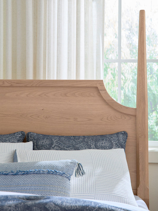 Tide & Timber - Pencil Poster Headboard 3/3 - Clear Oak