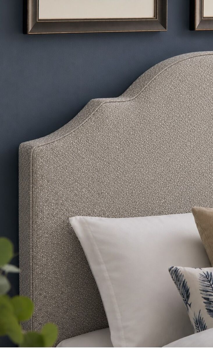 Tide & Timber - King Upholstered Headboard 6/6 - Tan Antelope / Luxe Blue Oak