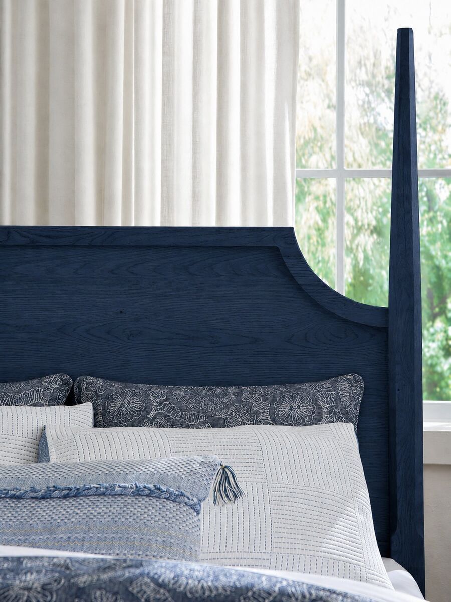 Tide & Timber - Pencil Poster Headboard 6/6 - Luxe Blue Oak