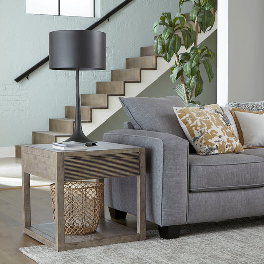 Bartlett Field - End Table - Dusty Taupe