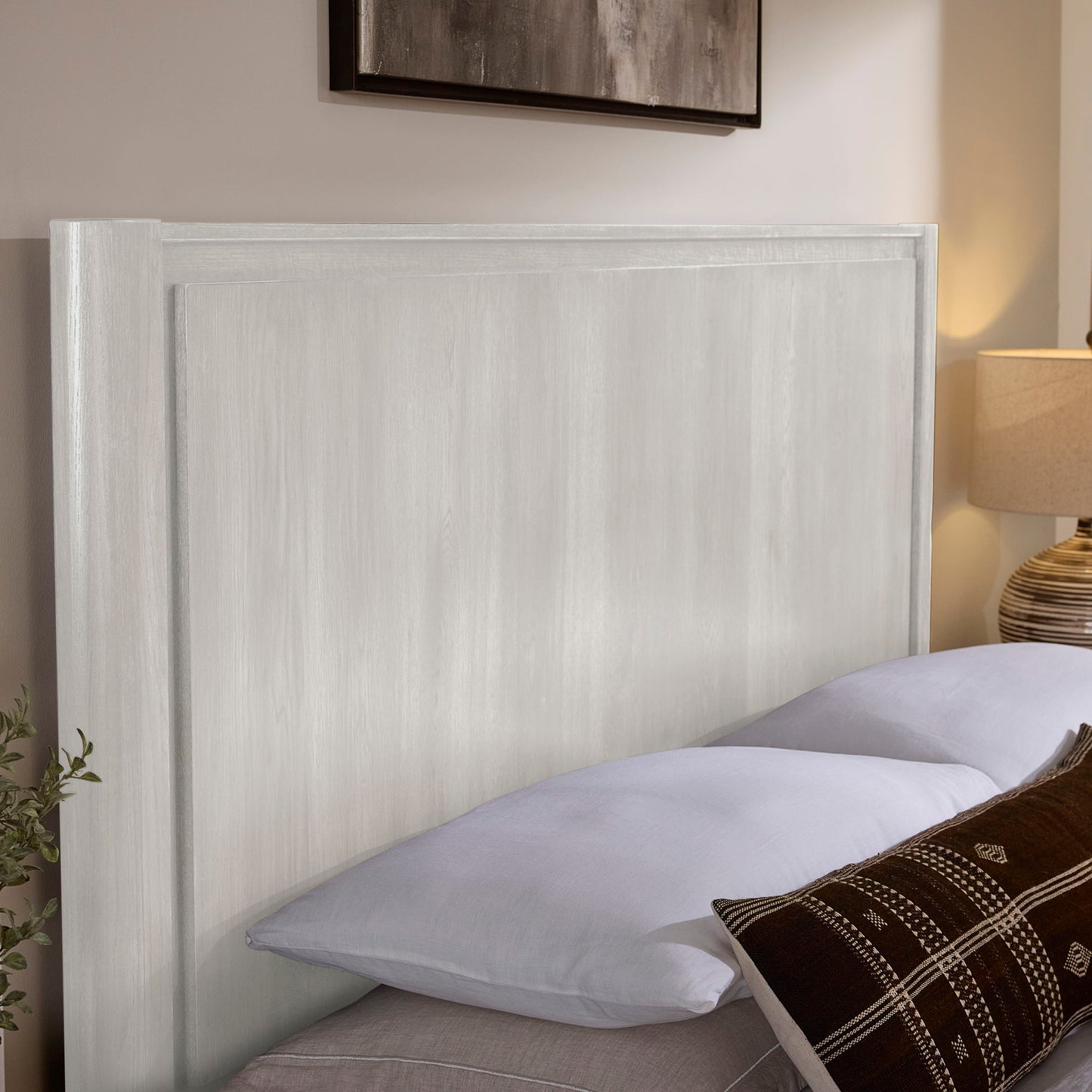 Lodge & Loft - King Radius Poster Headboard - Soft White