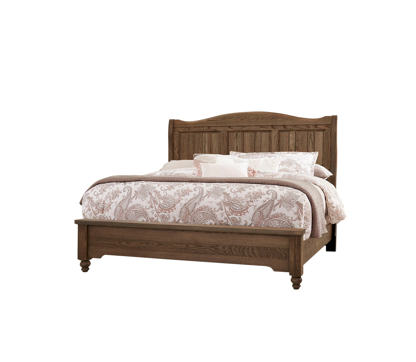 Heritage - King Sleigh Bed Footboard - Cobblestone Oak