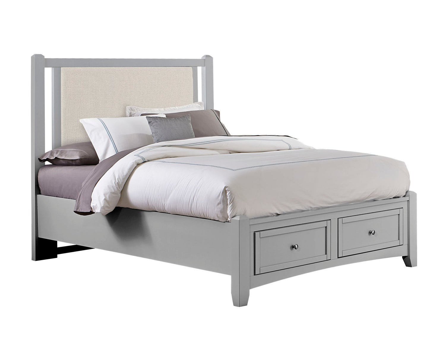 Bonanza - Queen Upholstered Headboard Panels - Gray / Pebble Gray
