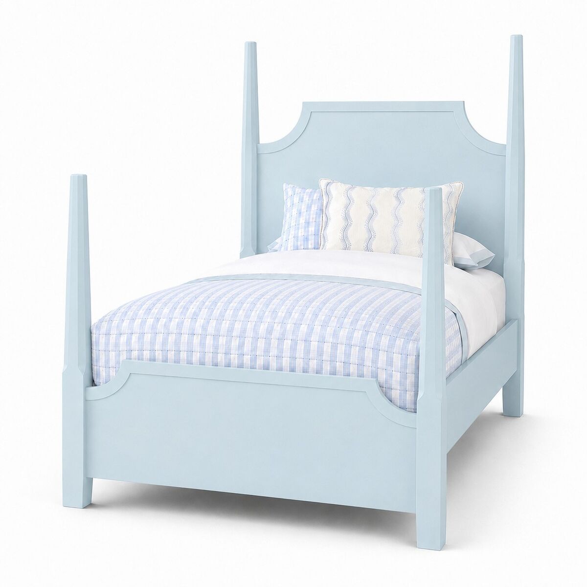 Tide & Timber - Twin Pencil Poster Headboard 3/3 - Misty Blue Maple