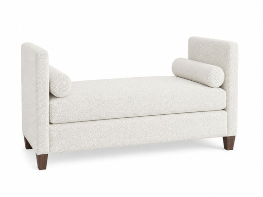 Tide & Timber - Boucle Upholstered Daybed - White / Luxe Blue Oak