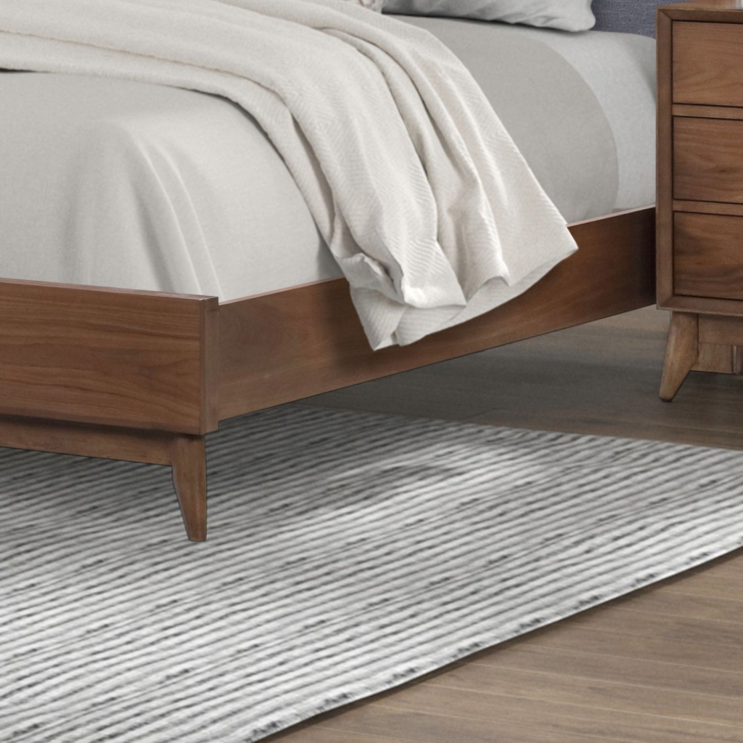 Century Modern - California King Platform Bed Rails - Walnut