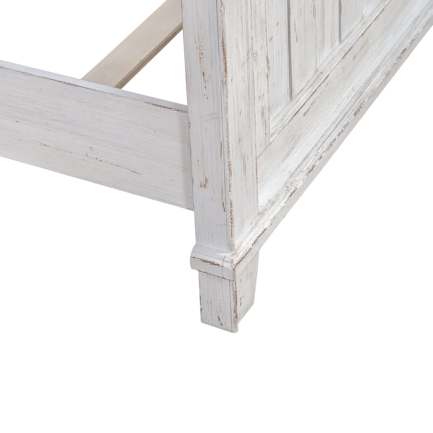 River Place - King Panel Footboard - Riverstone White & Tobacco