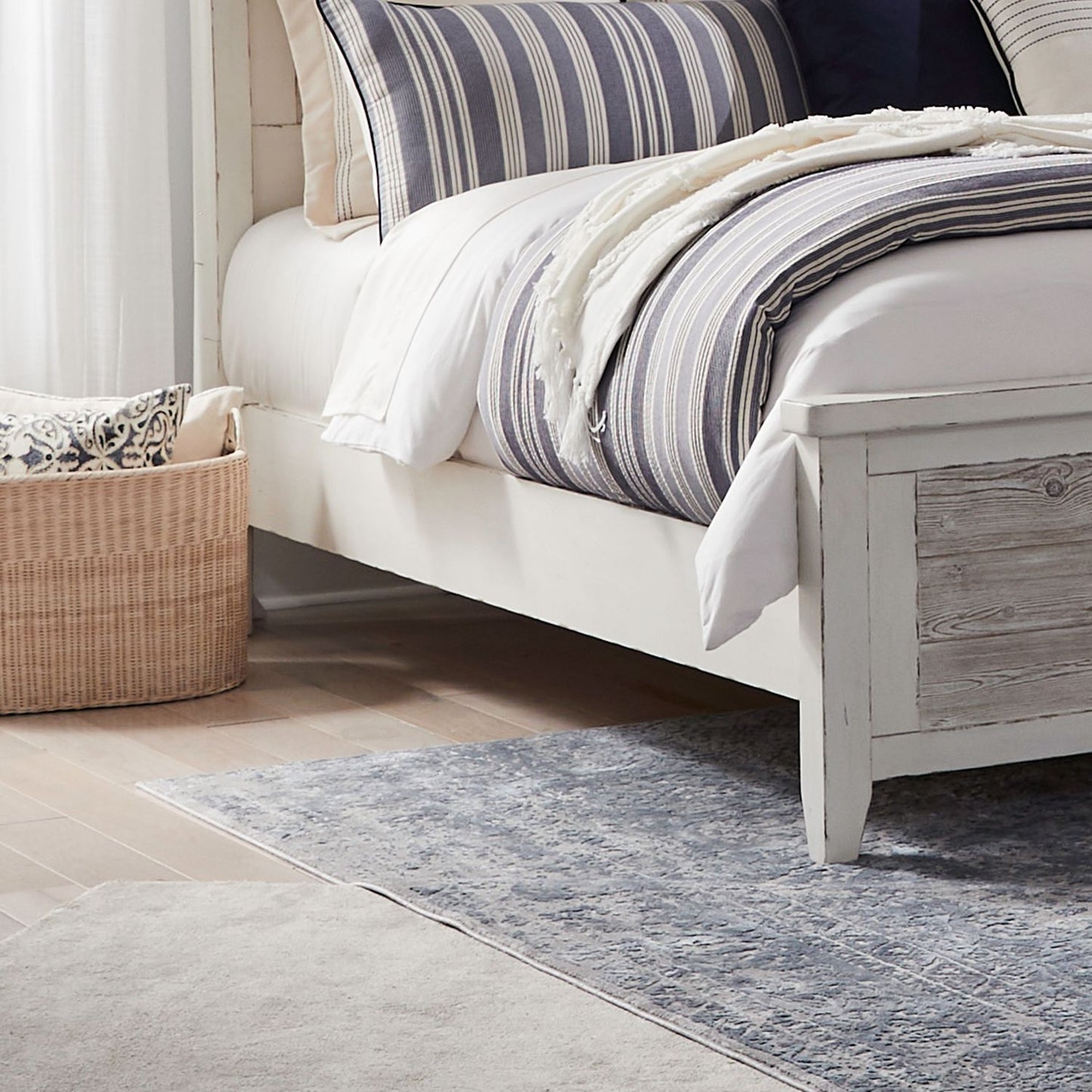 Backroads - Sleigh Bed Rails - Weathered White