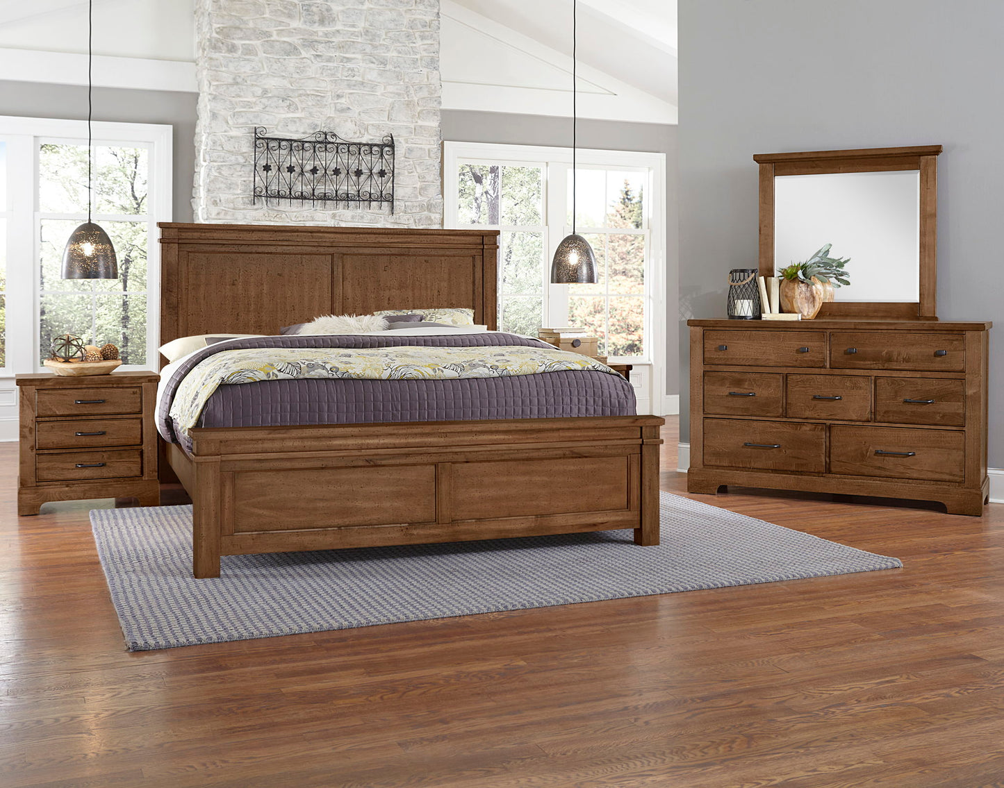 Cool Rustic - California King Side Rails - Amber