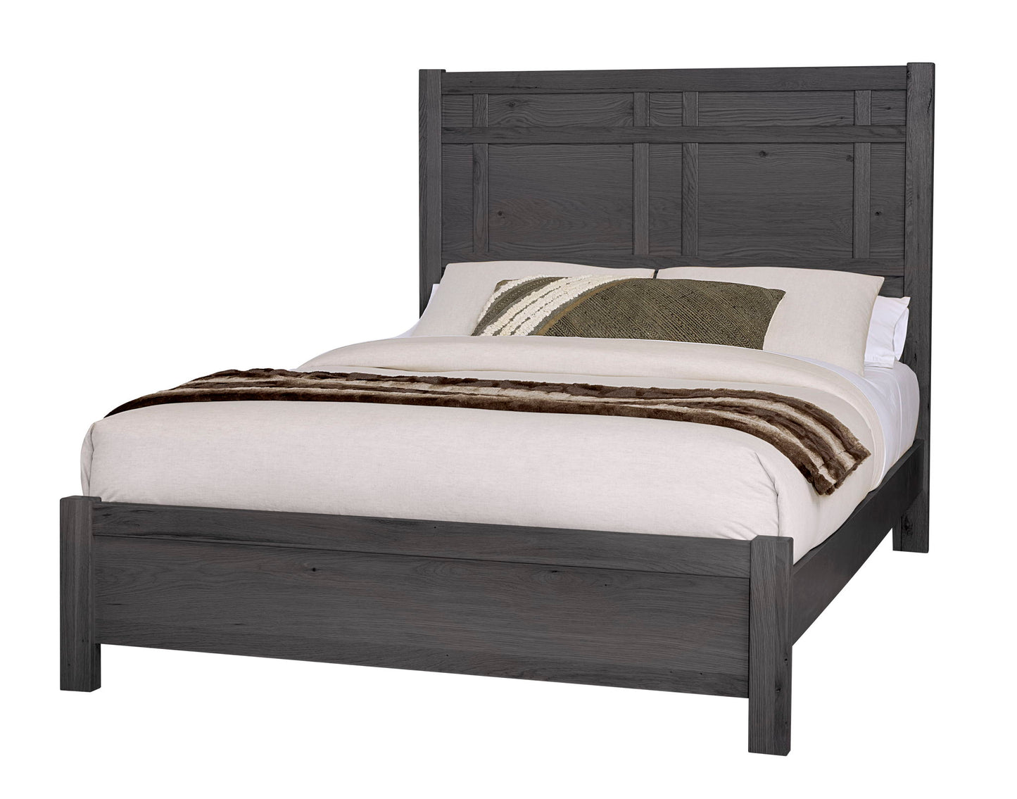 Custom Express - Queen Architectural Bed Headboard - Graphite