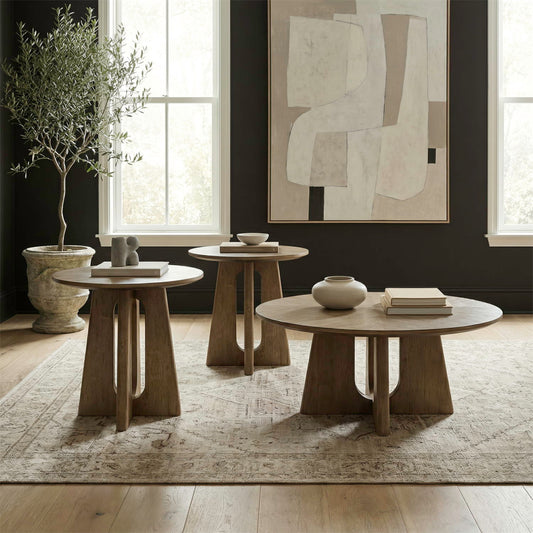 Hendrix Place - 3 Piece Set (Cocktail Table And 2 End Tables) - Natural