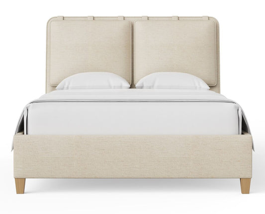 Pure Maple - Queen Upholstered Footboard - Sandstone / Natural Maple