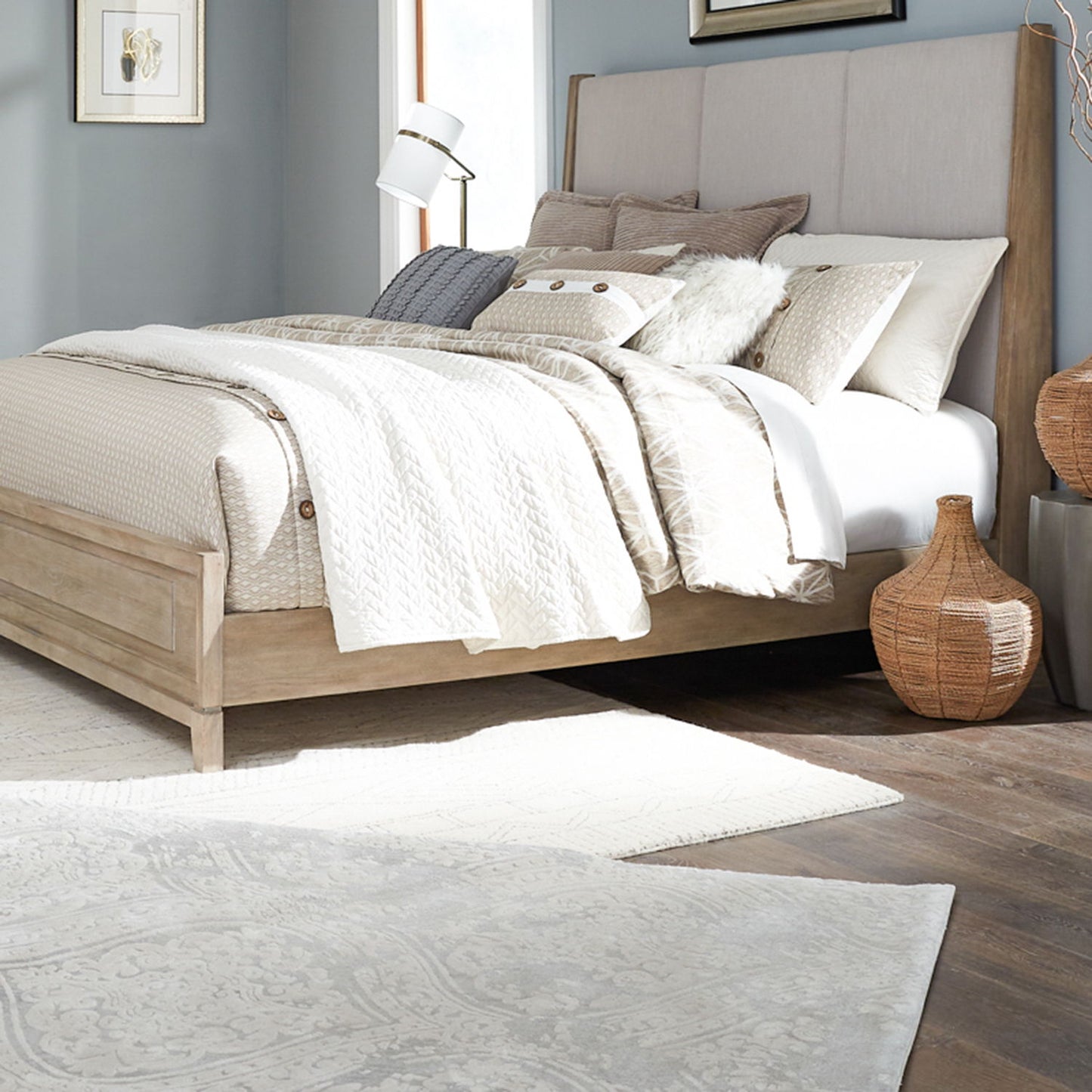 Brentwood - California King Panel Bed Rails - Sandstone