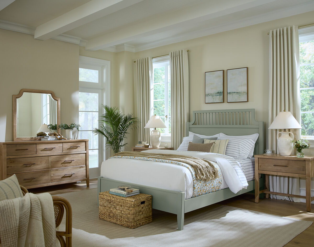 Pure Maple - King Garden Headboard - Sage
