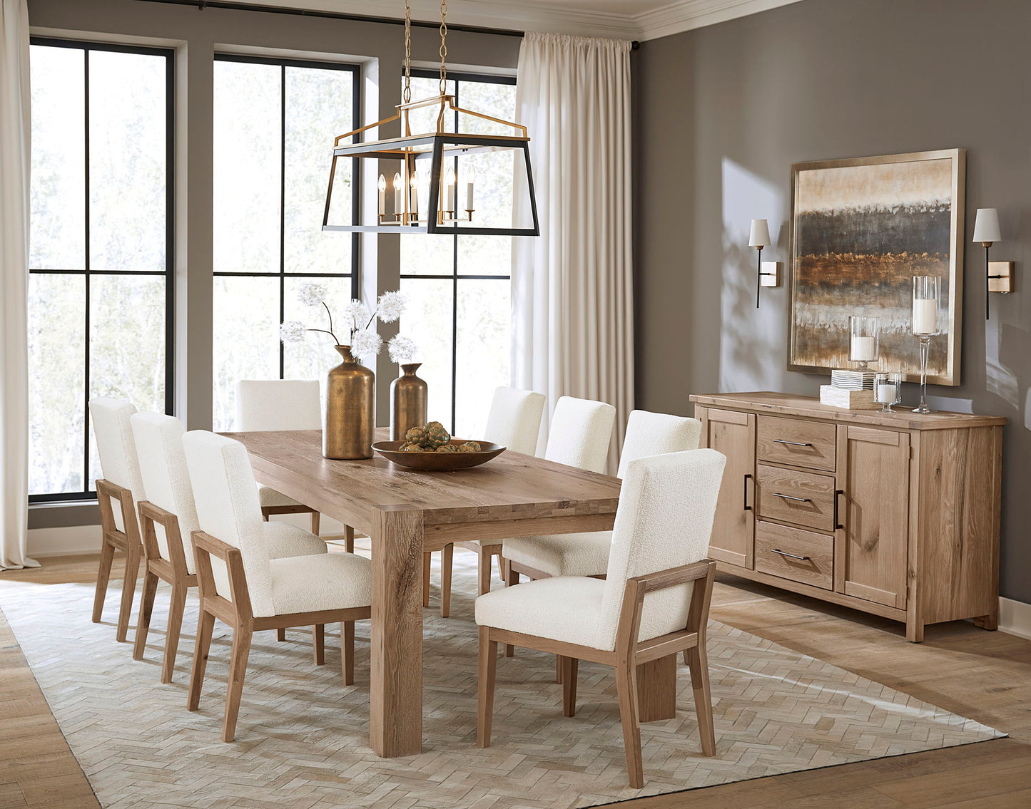 Dovetail - 100" Gathering Table Top - Bleached White
