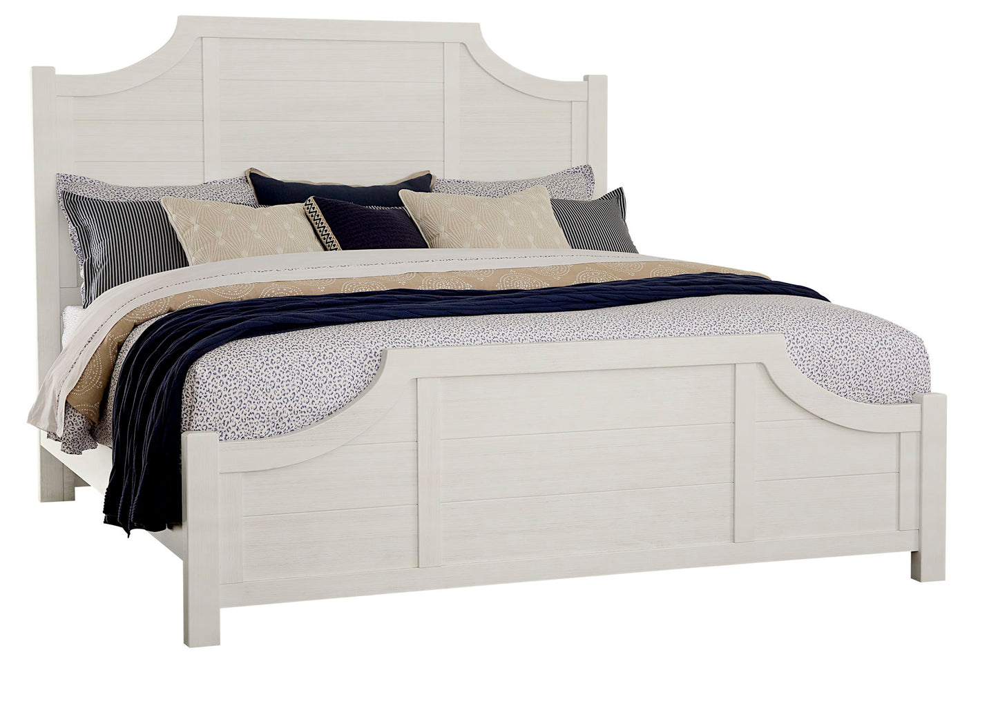Maple Road - Queen Scalloped Headboard - Soft White