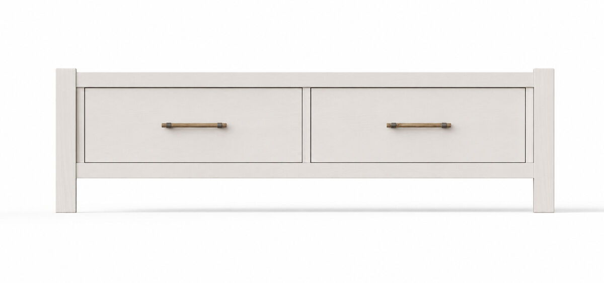 Pure Maple - King Storage Footboard 6/6 - Cottage White