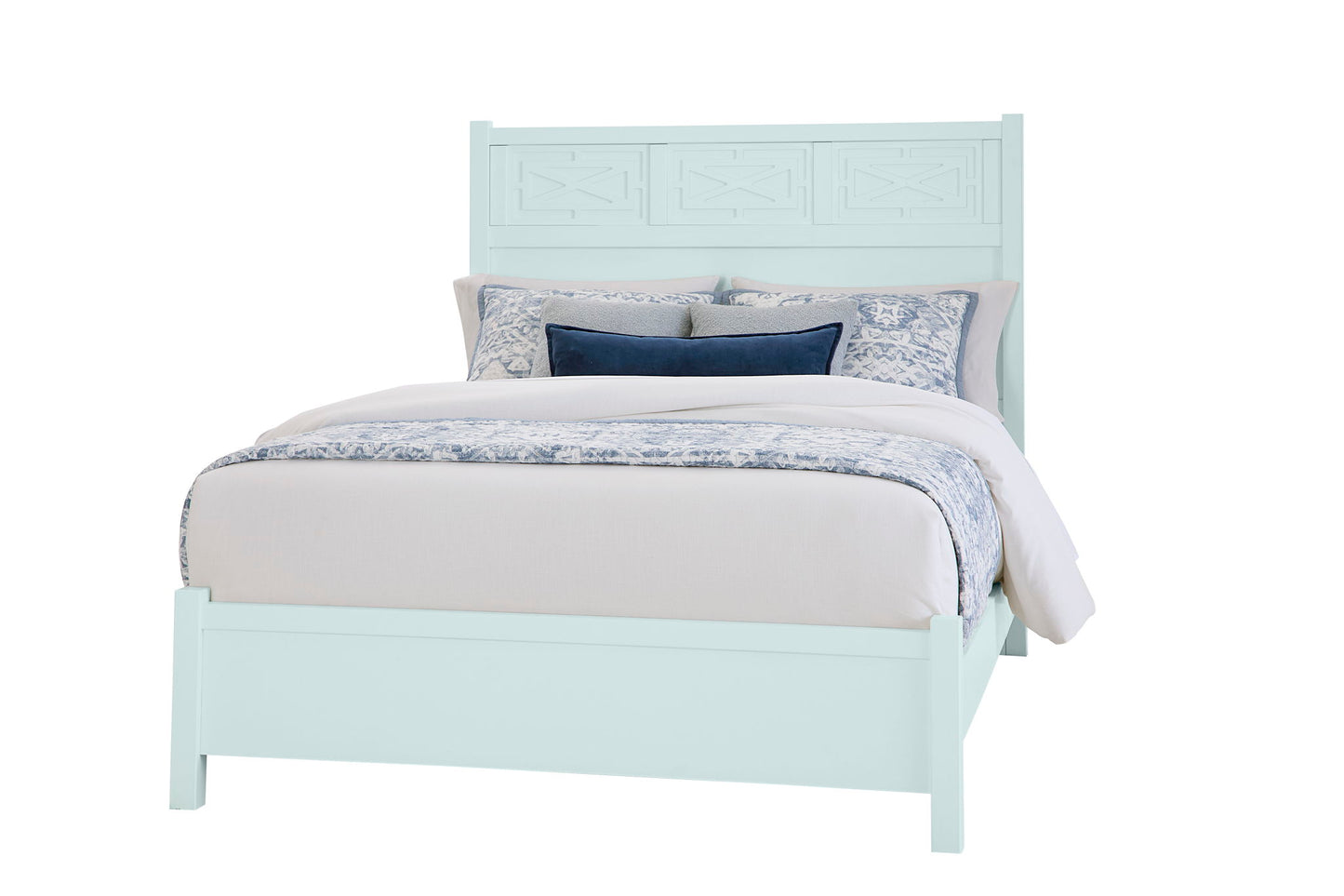 Tide & Timber - Queen Fretwork Panel Headboard - Blue Maple