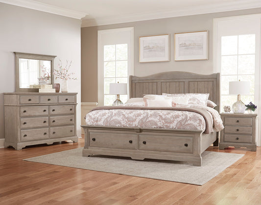 Heritage - Queen Sleigh Bed Headboard - Graystone