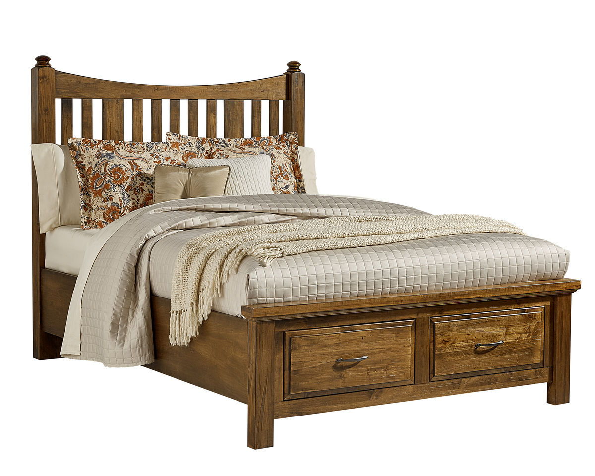 Maple Road - King/Queen Storage Bed Rails - Antique Amish