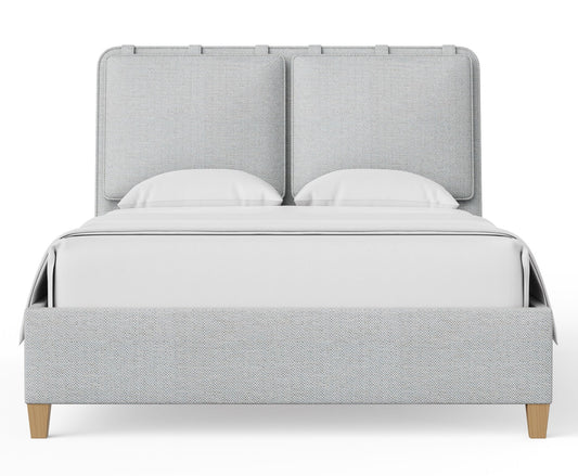 Pure Maple - King Upholstered Headboard - Blue Mist / Maple Syrup