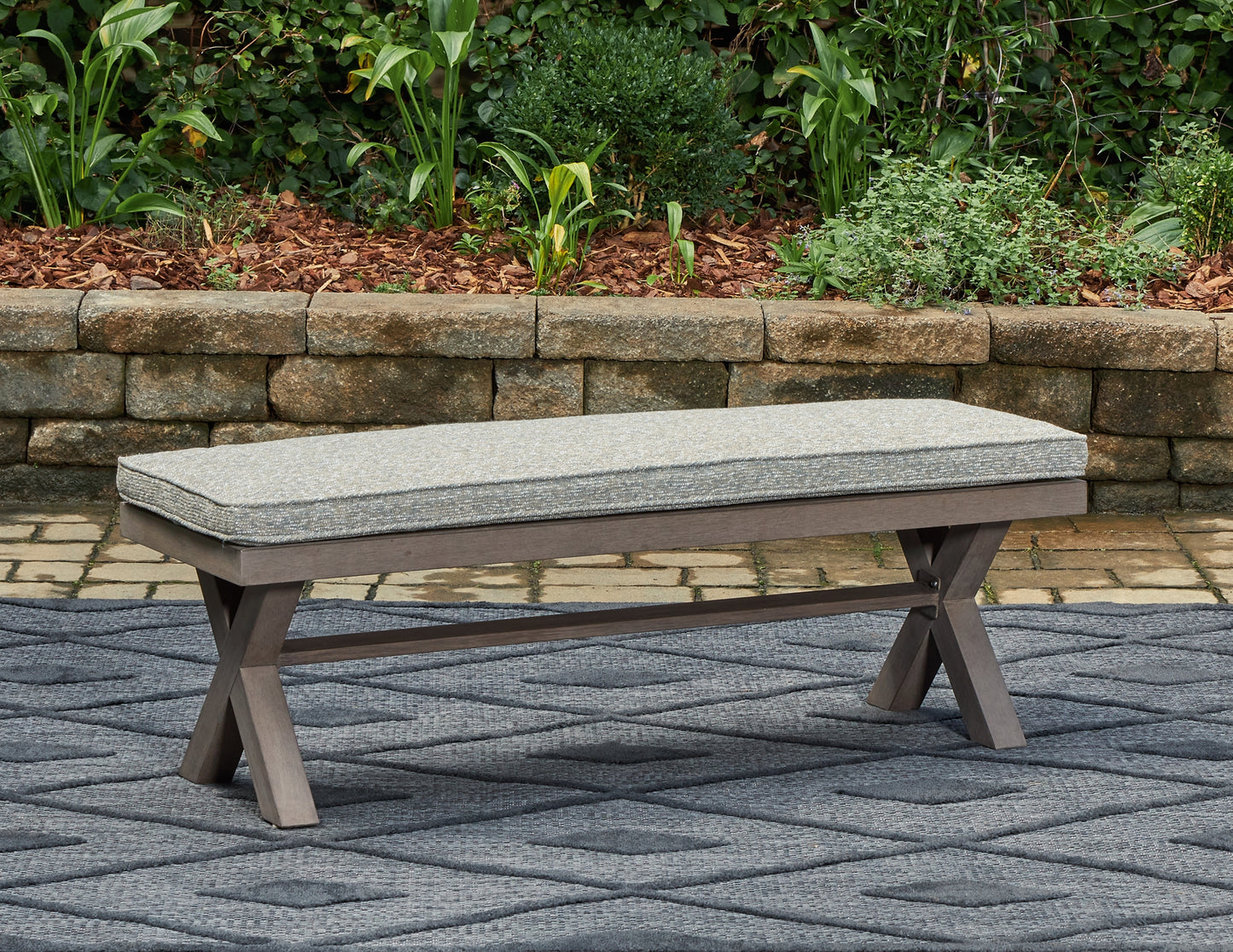 Hillside Barn Bench with Cushion