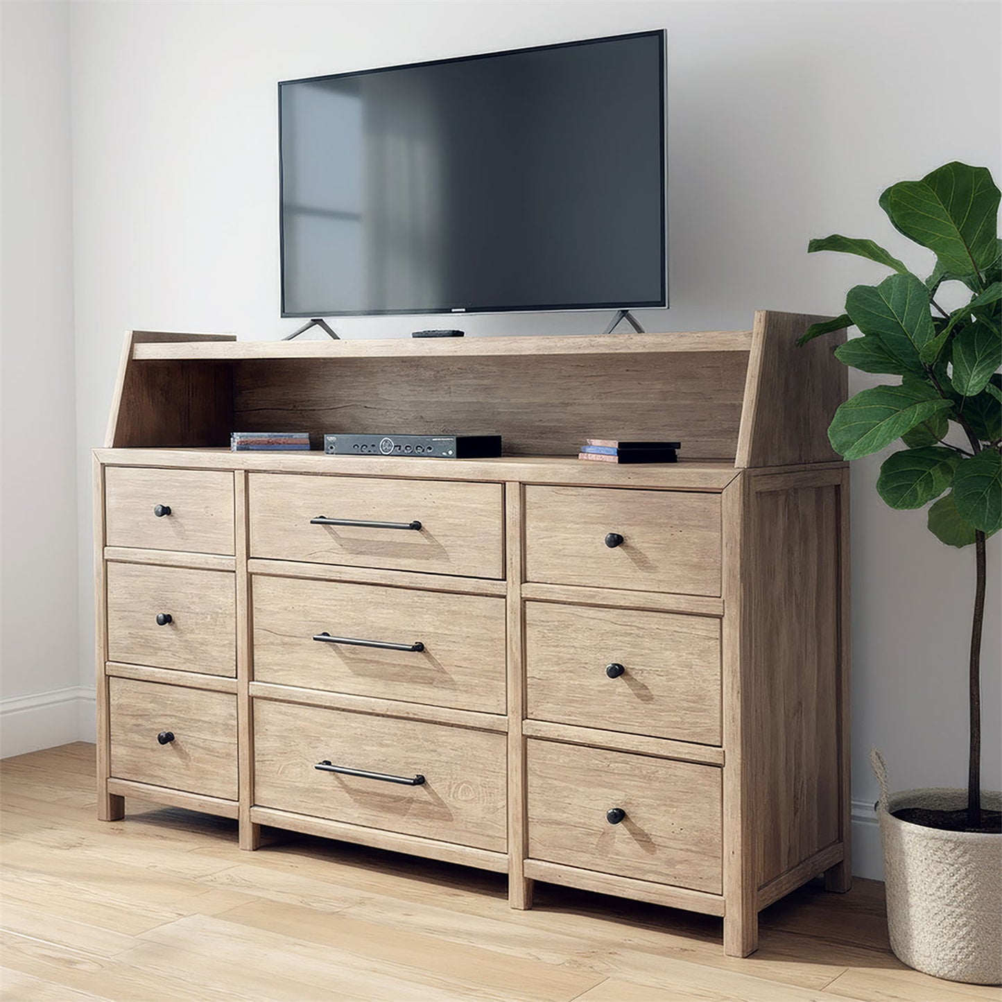 Proximity Place - Dresser & Hutch - Barley Buff