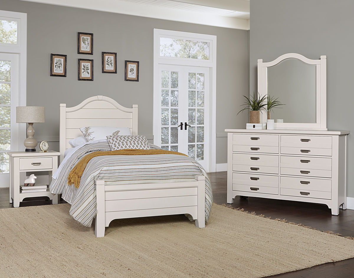 Bungalow - Twin Arched Headboard - Lattice / Soft White