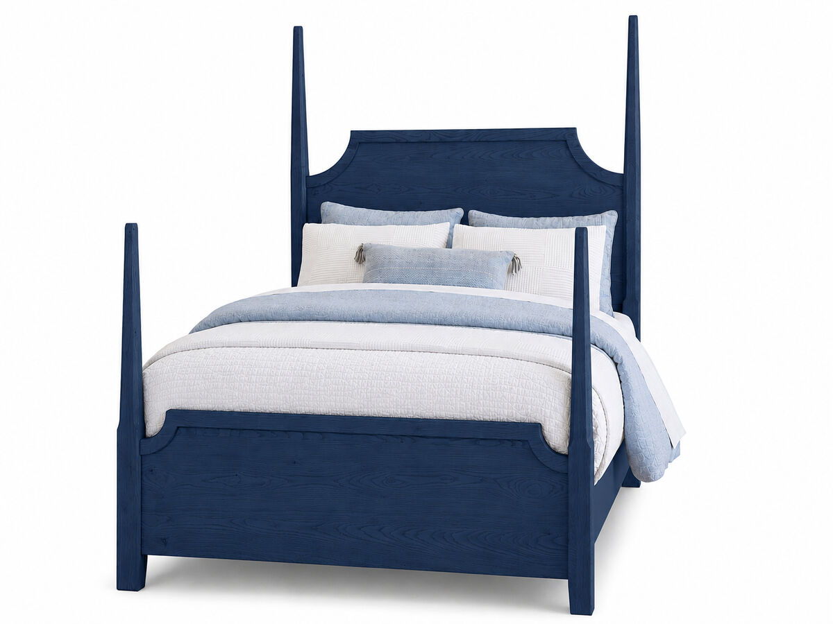 Tide & Timber - Pencil Poster Headboard 6/6 - Luxe Blue Oak