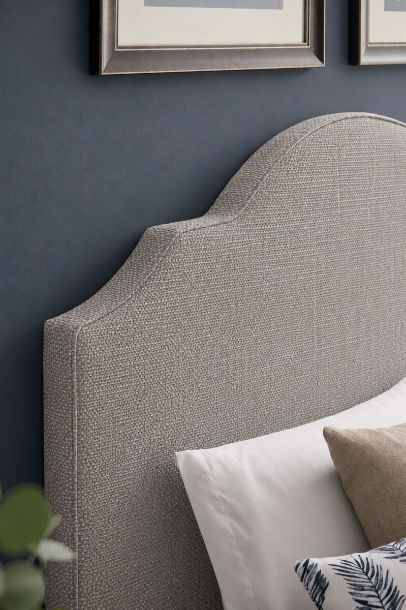 Tide & Timber - Full Upholstered Headboard 4/6 - Luxe Blue Oak / Ash Gray