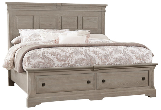 Heritage - King Mansion Bed Headboard - Graystone