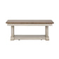 Farmhouse Reimagined - Rectangular Cocktail Table - Antique White / Chestnut Tops