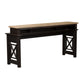 Heatherbrook - 4 Piece Console Set (1 Console 3 Stools) - Charcoal & Ash