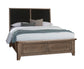 Woodbridge - Queen Black Fabric Panels - Dark Cashmere
