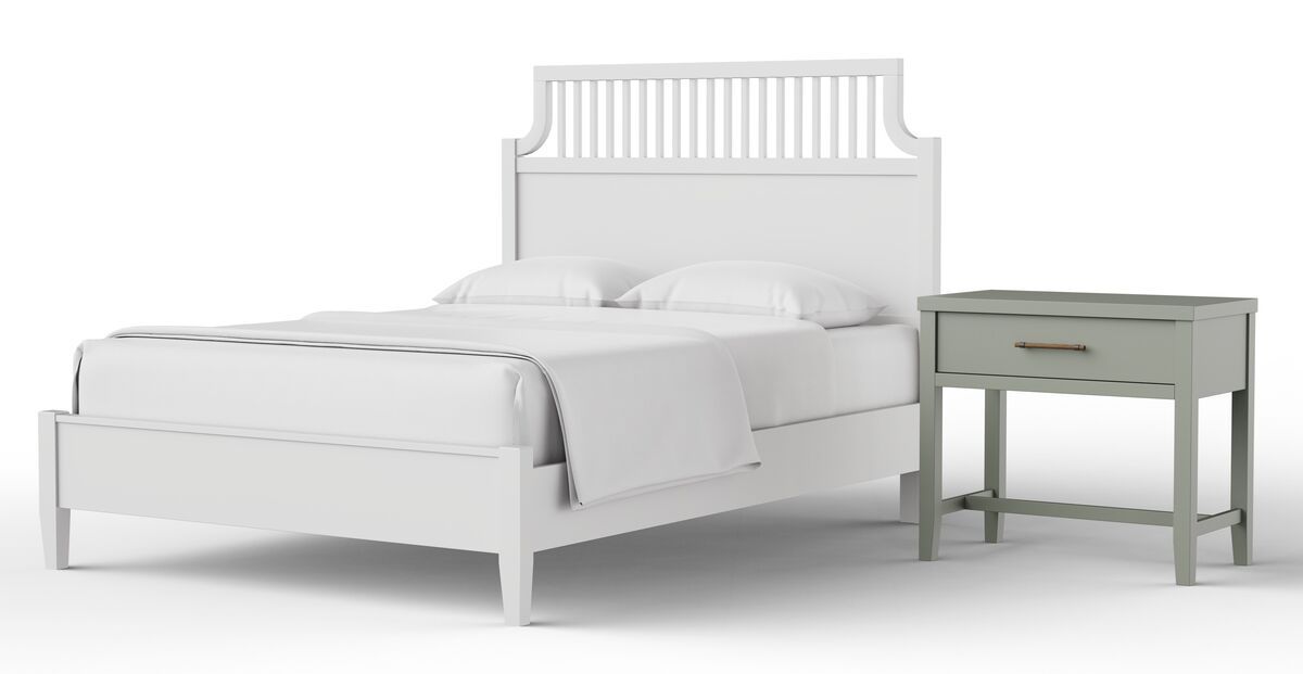 Pure Maple - Queen Wood Rails - Cottage White