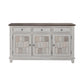 River Place - Accent Server - Riverstone White & Tobacco