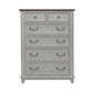 River Place - 6 Drawer Chest - Riverstone White & Tobacco