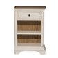 Morgan Creek - Right Pier Base - Antique White / Wirebrushed Tobacco Accents