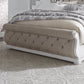 Magnolia Manor - King Upholstered Sleigh Footboard - Antique White