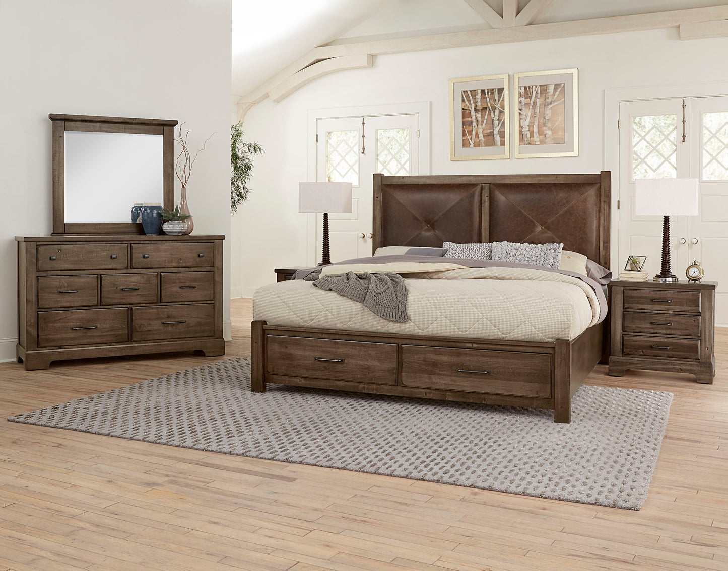 Cool Rustic - King Storage Footboard - Mink