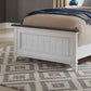 Allyson Park - Full Panel Footboard - Wirebrushed White / Charcoal