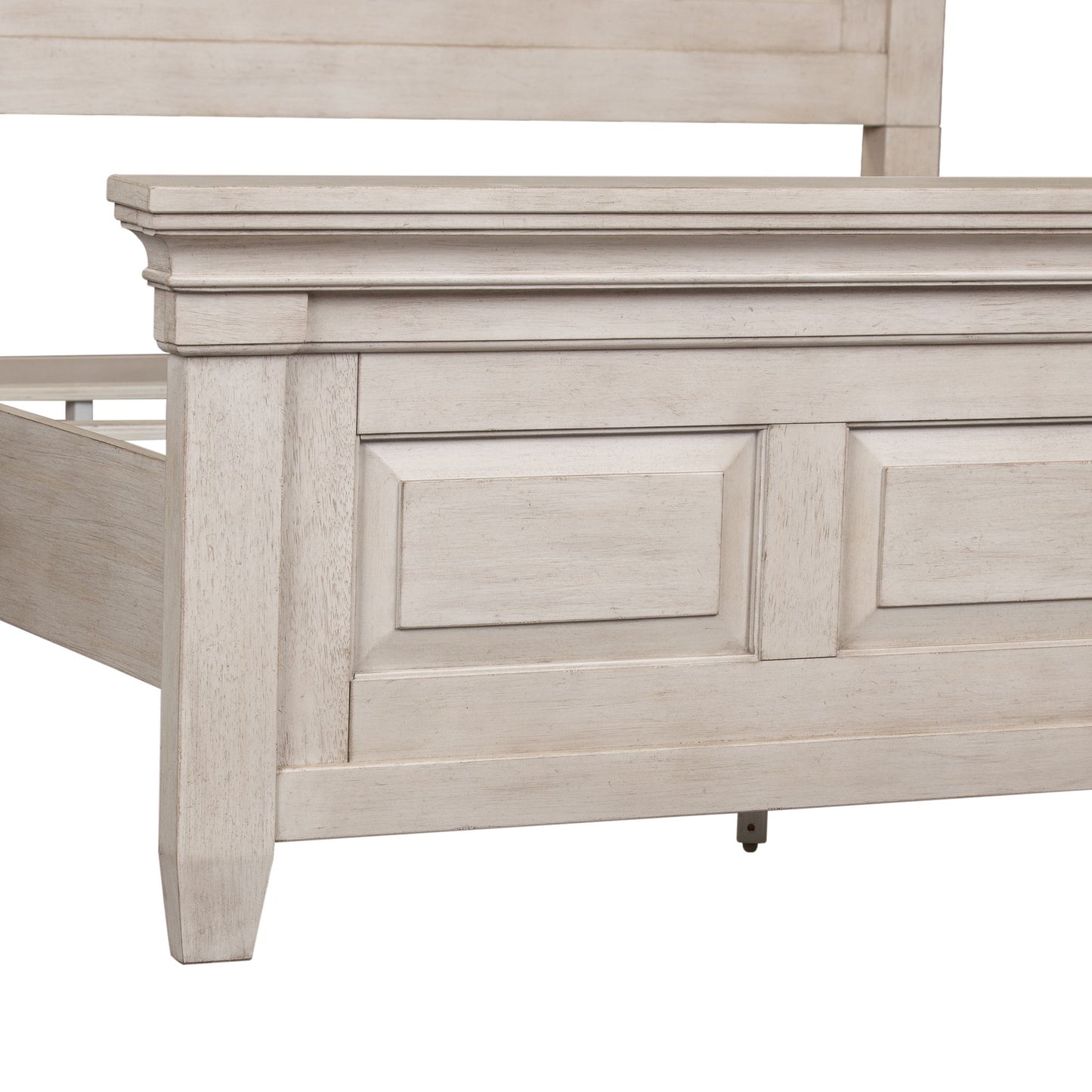 Heartland - Queen Panel Footboard - Antique White / Tobacco Tops
