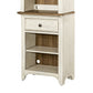 Farmhouse Reimagined - Left Pier Base - Antique White / Chestnut Tops