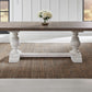 River Place - Trestle Table Base - Riverstone White & Tobacco