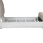 Magnolia Manor - California King Upholstered Sleigh Bed Rails - Antique White