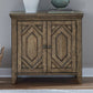 Carolina Park - 2 Door Bedside Chest With Charging Station - Amber Brown