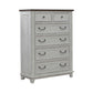 River Place - 6 Drawer Chest - Riverstone White & Tobacco