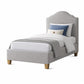 Tide & Timber - Twin Upholstered Headboard 3/3 - Luxe Blue Oak / Gray Antelope