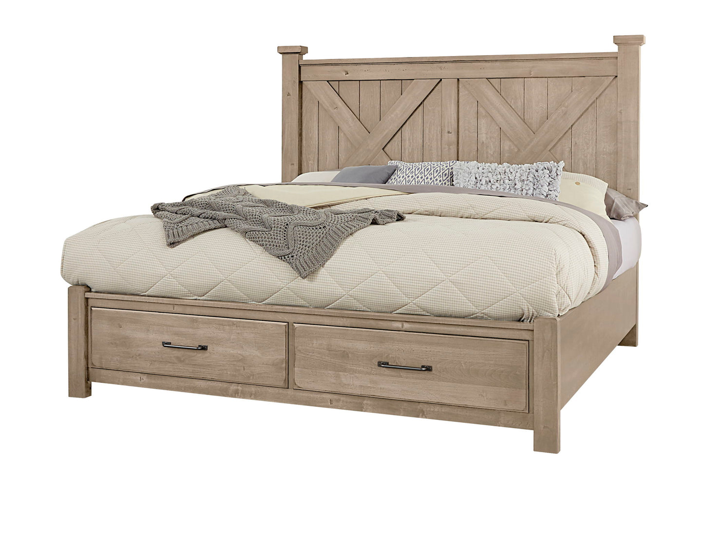 Cool Rustic - California King Storage Bed Rails 6/0 - Clear Maple